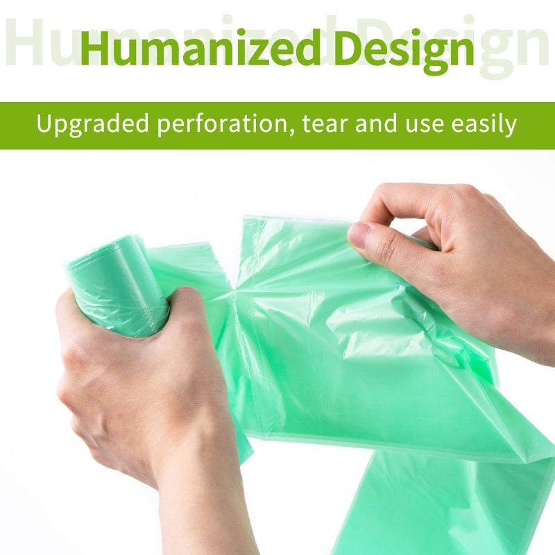 YHEEL Kitchen Trash Bags 13 Gallon: Biodegradable Tall Kitchen Garbage Bags Strong Unscented Recycling Bags for Home/Office (Green, 80 Counts) - Image 3